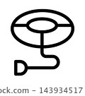 Playful modern yo-yo icon set for toys, recreation, and creative activity design projects 143934517