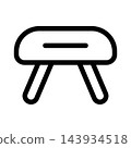 Creative sleek gymnastics table icon set for sports, training, and performance design 143934518