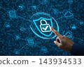 Network security with encryption and data protection to safeguard digital information. Secure online communication. 143934533