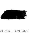 Rectangular hand drawn black brush stroke box graphic illustration with rough texture. Paint swatch clip art element for text background. Rectangular hand drawn black brush stroke box graphic illustration with rough texture. Paint swatch clip art element for text background. 143935875