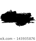 Wide hand drawn black brush stroke banner graphic illustration with rough texture. Artistic ink patch clip art element for layout design. Wide hand drawn black brush stroke banner graphic illustration with rough texture. Artistic ink patch clip art element for layout design. 143935876