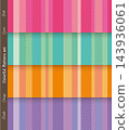 Colorful border and stripe background material set 143936061