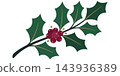 A beautifully illustrated sprig of holly a classic symbol of the festive christmas season evokes feelings of warmth joy and tradition 143936389
