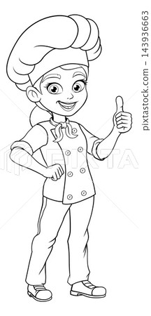 Chef Woman Smiling with Thumbs Up Chef Woman Smiling with Thumbs Up 143936663