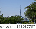 陽光明媚的東京景色：芙蓉橋拱門和東京晴空塔的景色。 143937767