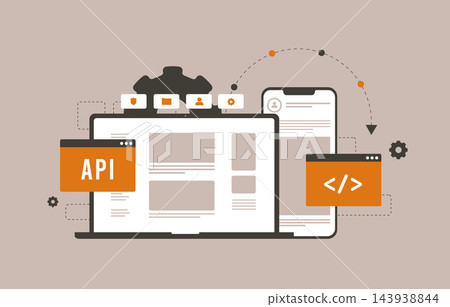 Headless CMS delivers content through APIs across websites and mobile apps. API driven content management improves omnichannel publishing and frontend flexibility vector illustration Headless CMS delivers content through APIs across websites and mobile apps. API driven content management improves omnichannel publishing and frontend flexibility vector illustration 143938844