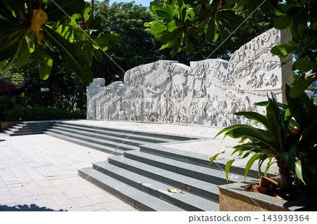 Historical Battle Relief in Public Park in Nha Trang Vietnam 143939364