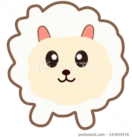 Cute white sheep head animal character fluffy lamb face element sticker print visual graphic clipart artwork design icon illustration Cute white sheep head animal character fluffy lamb face element sticker print visual graphic clipart artwork design icon illustration 143939378