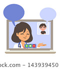 Female Paediatrician Online Consultation Telemedicine and Child Healthcare Vector 143939450