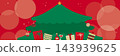 聖誕樹紅背景 143939625