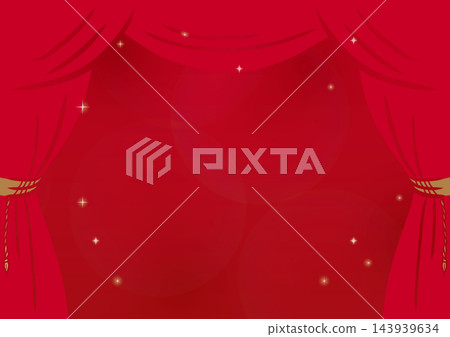 Red curtains and a nuanced background Red curtains and a nuanced background 143939634