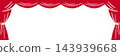 紅色窗簾框 143939668