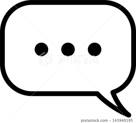 Rounded square speech bubble icon Rounded square speech bubble icon 143940195