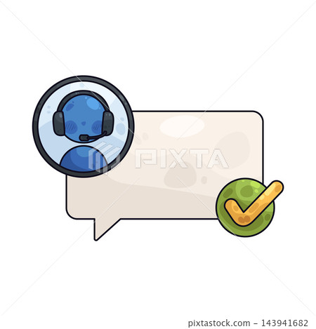 Illustration of Customer Service Answer Illustration of Customer Service Answer 143941682
