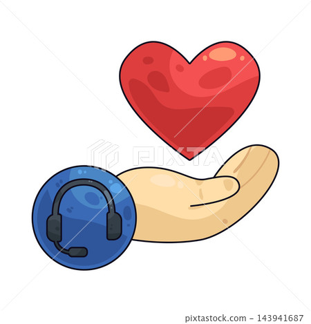 Illustration of Customer Service Care Illustration of Customer Service Care 143941687