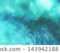 Abstract Teal Bokeh Background with Shimmering Light Particles and Soft Glowing Texture for Creative Graphic Design Projects 143942188