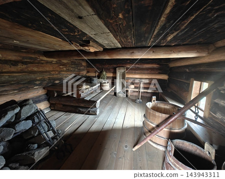 an old bathhouse in Karelia an old bathhouse in Karelia 143943311