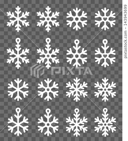 Set of vector decorations snowflakes overlay icons Set of vector decorations snowflakes overlay icons 143943699