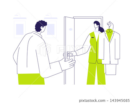 Hotel laundry service abstract concept vector illustration. Hotel laundry service abstract concept vector illustration. 143945085