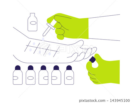 Allergy skin tests abstract concept vector illustration. Allergy skin tests abstract concept vector illustration. 143945100