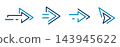 flat arrow icon, set of arrow structure illustrations 143945622