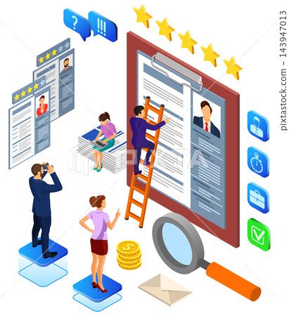 Online Isometric Employment and Hiring Concept Online Isometric Employment and Hiring Concept 143947013