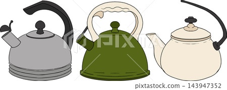 Set of kitchen hand tools in colored linear style featuring cheese slicer, pizza cutter, and bottle opener. Hand drawn outline illustration isolated on light background. Set of kitchen hand tools in colored linear style featuring cheese slicer, pizza cutter, and bottle opener. Hand drawn outline illustration isolated on light background. 143947352