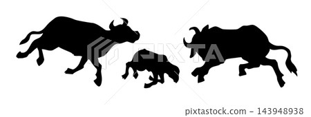 Vector drawing. Cattle plague icon Vector drawing. Cattle plague icon 143948938