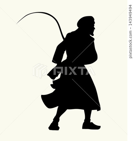 Vector drawing. Jesus drives the merchants out of the temple Vector drawing. Jesus drives the merchants out of the temple 143949494