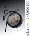 Large street clock with side-mounted hands. Vector. 143950490
