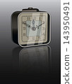 Square table clock with alarm. Vector. 143950491