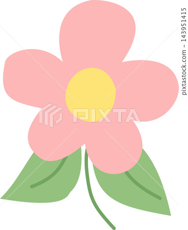 A soft pink floral decorative element with green leaves,perfect for spring designs,romantic themes,and botanical accents. A soft pink floral decorative element with green leaves,perfect for spring designs,romantic themes,and botanical accents. 143951415