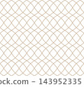 Seamless geometric ornament vector pattern. Elegant oriental luxury gold background. Decorative endless striped print 143952335