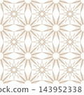 Gold luxury seamless geometric ornamental vector pattern. Elegant oriental Arabic eastern background. Decorative endless grid texture. Tile mosaic print 143952338