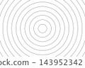 Concentric circle line background with abstract ripple pattern and minimal geometric design vector 143952342