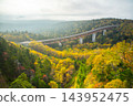 三國峠（北海道）的秋葉景色 143952475