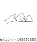Mountain line art style concept design 143952863