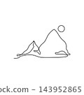 Mountain line art style concept design 143952865