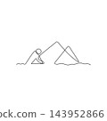 Mountain line art style concept design 143952866