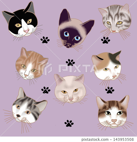 Cat illustration wallpaper Cat illustration wallpaper 143953508