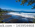 beautiful beach with blue sea and sky 143954468