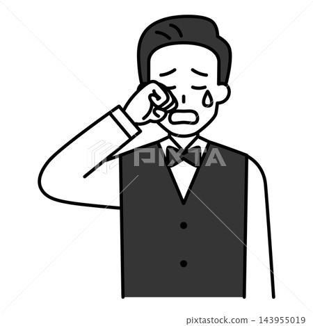 Crying restaurant employee Crying restaurant employee 143955019