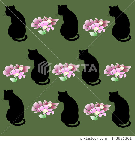貓與花（插圖） 143955301