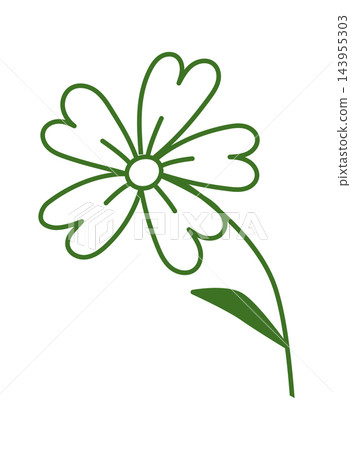 Flower Bloom Line Art Flower Bloom Line Art 143955303