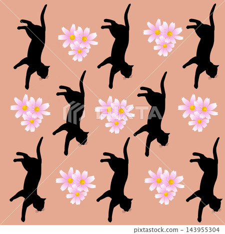 貓與花（插圖） 143955304