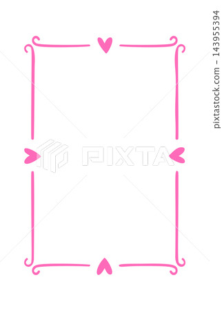 Heart Frame With Swirl Border 143955394