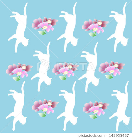 貓與花（插圖） 143955467