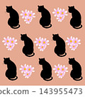貓與花（插圖） 143955473