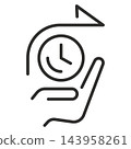 long term linear icon, illustration symbol 143958261