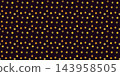 Gold polka dot seamless vector pattern on dark background, Luxury confetti dots for celebration and anniversary invitation design 143958505